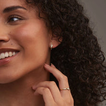 Load image into Gallery viewer, Past Present Future® Stud Earrings with Diamond, 9ct yellow Gold &amp; Welsh Gold
