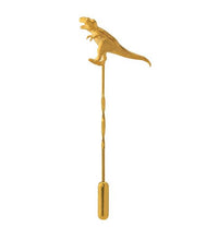 Load image into Gallery viewer, T-Rex Tie Pin, Goldplate
