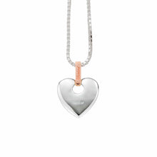 Load image into Gallery viewer, Cariad® Big Heart Pendant with Diamond, Sterling Silver &amp; Welsh Gold
