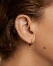 Load image into Gallery viewer, Peach Lily Hoops, Goldplate
