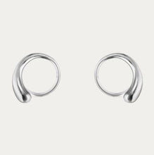 Load image into Gallery viewer, Mercy Swirl Spiral Earrings, Silver
