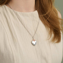 Load image into Gallery viewer, Cariad® Locket, Sterling Silver &amp; Welsh Gold

