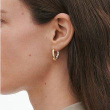 Load image into Gallery viewer, Reflect Earhoop Earrings Large, Sterling Silver &amp; 18ct Yellow Gold
