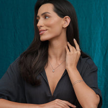 Load image into Gallery viewer, Celebration Single Stone Ring with Topaz, Sterling Silver &amp; Welsh Gold
