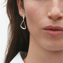 Load image into Gallery viewer, Mercy Earhoop Large, Sterling Silver
