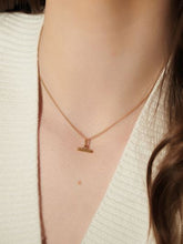 Load image into Gallery viewer, Mini T-Bar Necklace, Goldplate
