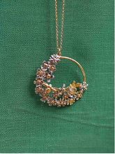 Load image into Gallery viewer, Posy Bloom Loop Necklace, Silver &amp; Goldplate
