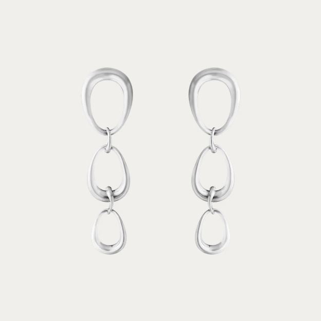 Offspring Three Loop Earrings, Sterling Silver