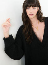 Load image into Gallery viewer, Chunky T-Bar Necklace, Goldplate
