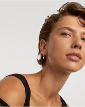 Load image into Gallery viewer, Peach Lily Hoops, Goldplate

