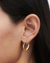 Load image into Gallery viewer, Helix Hoops, Goldplate
