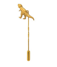 Load image into Gallery viewer, T-Rex Tie Pin, Goldplate
