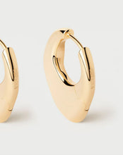 Load image into Gallery viewer, Volcano Hoops, Goldplate
