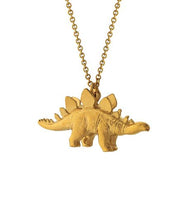 Load image into Gallery viewer, Stegosaurus Necklace, Goldplate
