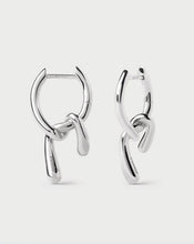 Load image into Gallery viewer, Mini Twist Hoops, Silver
