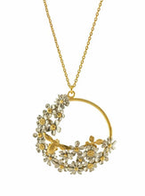 Load image into Gallery viewer, Posy Bloom Loop Necklace, Silver &amp; Goldplate
