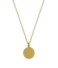 Load image into Gallery viewer, Small Ex-voto Swallow Disc Neklace, Goldplate

