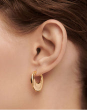Load image into Gallery viewer, Volcano Hoops, Goldplate

