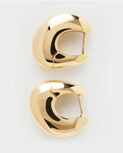 Load image into Gallery viewer, Wave Hoops, Goldplate
