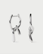 Load image into Gallery viewer, Mini Twist Hoops, Silver
