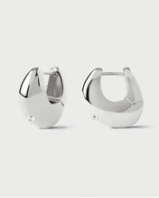 Load image into Gallery viewer, Wave Hoops, Silver
