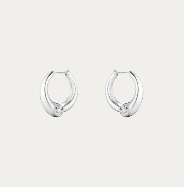 Reflect Earhoop Earrings Large, Sterling Silver