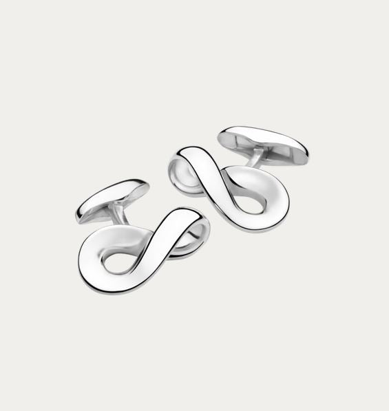 Infinity Cufflinks, Sterling Silver
