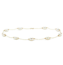 Load image into Gallery viewer, 9ct Yellow Gold, Freshwater White Pearl &amp; Chain Necklace
