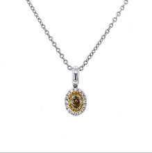 Load image into Gallery viewer, 18ct White &amp; Yellow Gold, 0.50ct Diamond Cluster Pendant
