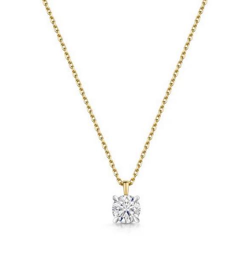 18ct Yellow Gold, 1.00ct Laboratory Grown Diamond Pendant