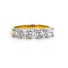 Load image into Gallery viewer, 18ct Yellow Gold &amp; Platinum, 1.29tcw Diamond 5-Stone Ring
