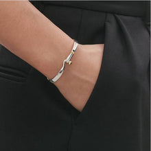 Load image into Gallery viewer, Torun Bangle Medium, Sterling Silver &amp; 18ct Yellow Gold
