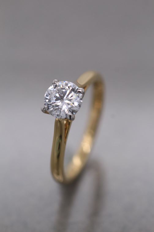 18ct Yellow Gold & Platinum, 1.00ct D VS1 Laboratory Grown Diamond Ring
