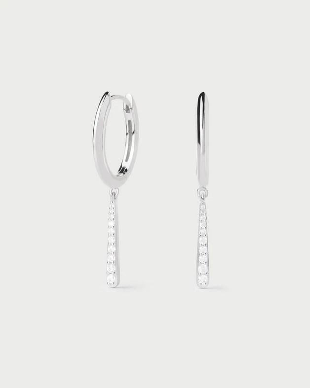 Olga Mini Hoops, Silver