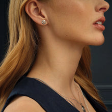 Load image into Gallery viewer, Nature&#39;s Wonder Forget-Me-Not Stud Earrings, Sterling Silver &amp; Welsh Gold
