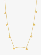 Load image into Gallery viewer, Untamed Deco Hearts Necklace, Goldplate
