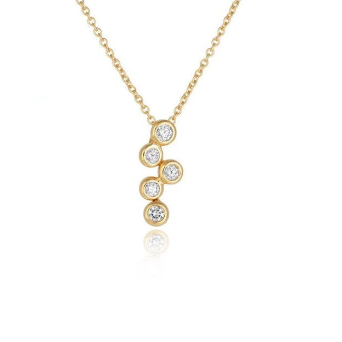 18ct Yellow Gold, 0.23tcw Diamond Pendant