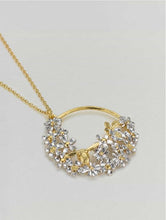 Load image into Gallery viewer, Posy Bloom Loop Necklace, Silver &amp; Goldplate
