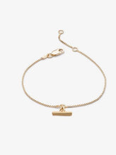 Load image into Gallery viewer, Mini T-Bar Bracelet,  Goldplate
