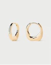 Load image into Gallery viewer, Mini Magma Hoops, Goldplate
