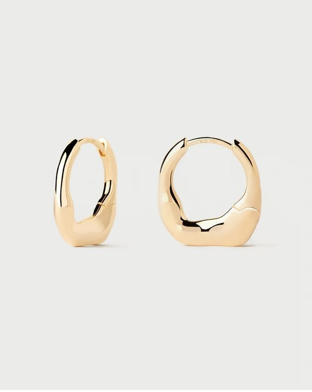 Mini Magma Hoops, Goldplate
