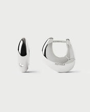 Load image into Gallery viewer, Wave Hoops, Silver
