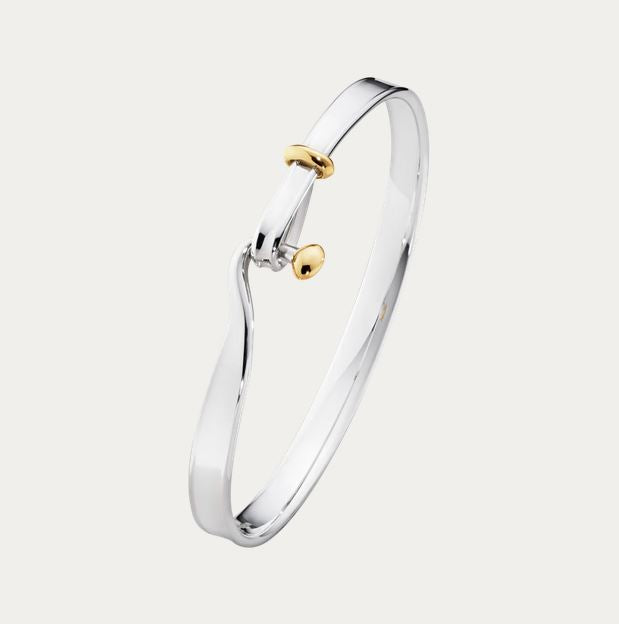 Torun Bangle Medium, Sterling Silver & 18ct Yellow Gold