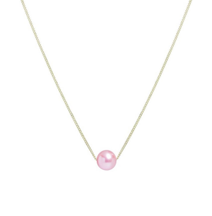 9ct Yellow Gold, Pink Pearl Pendant