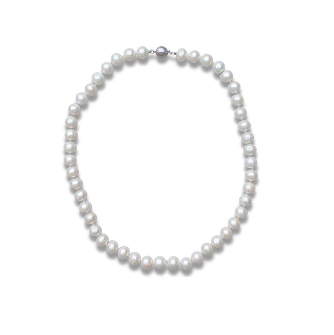 18ct White Gold, Freshwater White Pearl Necklace