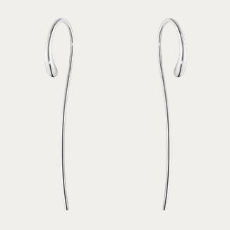 Mercy Long Earrings, Silver