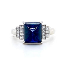 Load image into Gallery viewer, 18ct White Gold, 5.44ct Sapphire &amp; Diamond Ring
