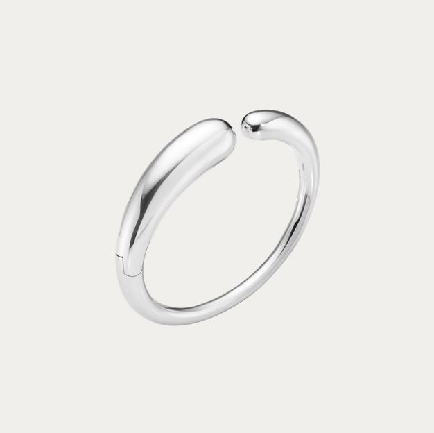 Mercy Hinged Bangle Silver, Small/Medium