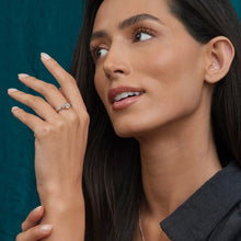 Load image into Gallery viewer, Celebration Single Stone Ring with Topaz, Sterling Silver &amp; Welsh Gold
