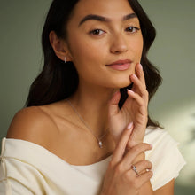 Load image into Gallery viewer, Past Present Future® Ring with Topaz, Sterling Silver &amp; Welsh Gold
